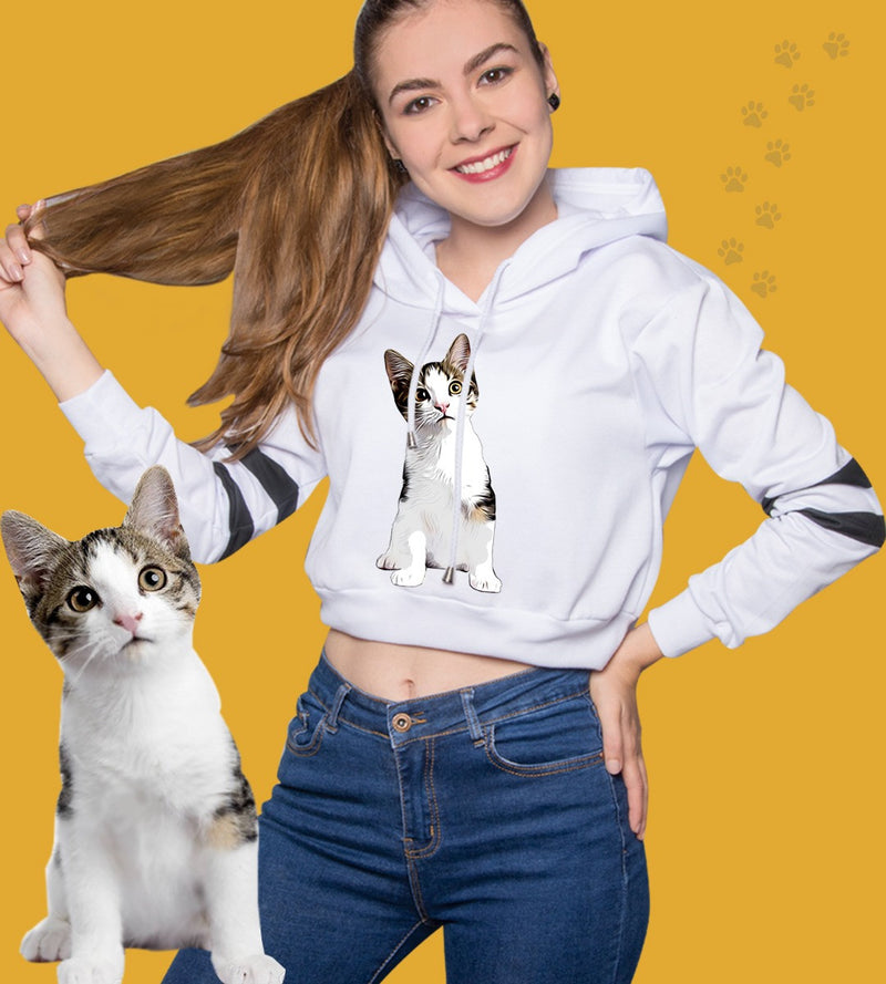 Buzo Buso,hoodies Mujer Gatos